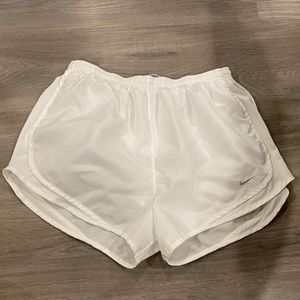 DRI FIT WHITE NIKE ATHLETIC SHORTS